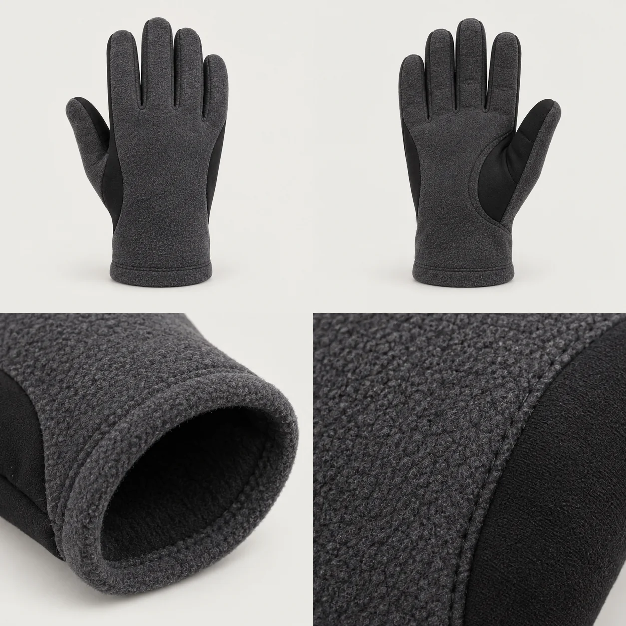 Panel Fleece — Overall shape and back-of-hand construction